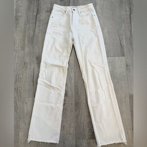 Grey Bandit White Straight Leg Jeans Size 24